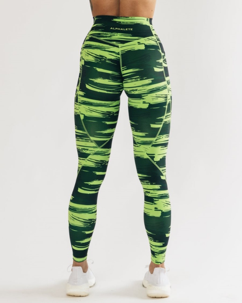 Leggins Alphalete Surface Pocket Legging Mujer Camuflaje | XNTKBE-739