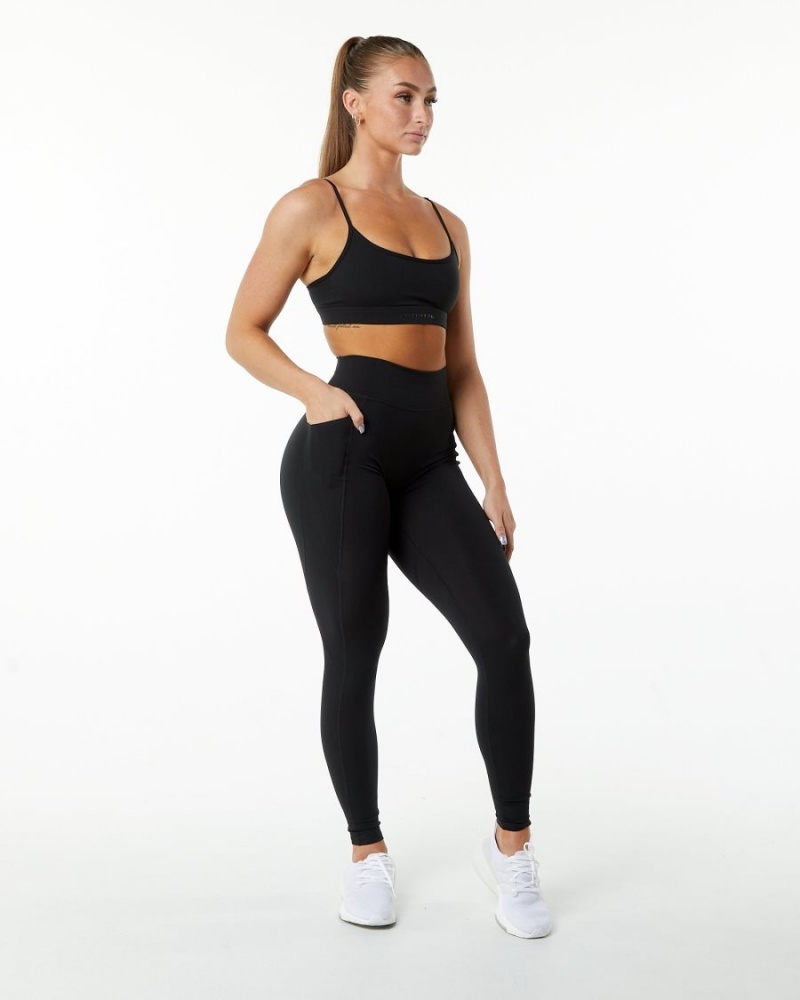 Leggins Alphalete Surface Pocket Legging 29" Mujer Negras | DKCYFQ-346