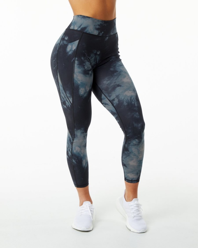 Leggins Alphalete Surface Pocket Legging Mujer Negras | KSROPB-428