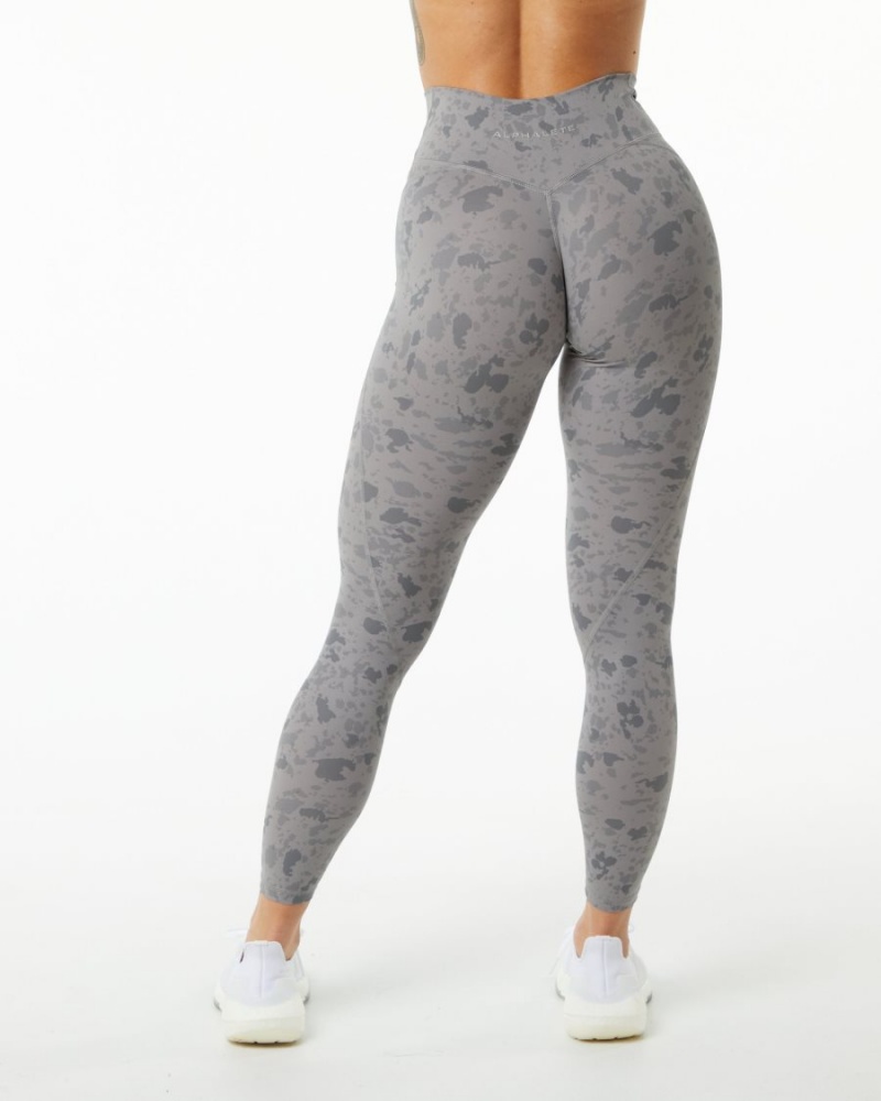 Leggins Alphalete Surface Power Legging Mujer Gris | UDWVFZ-962