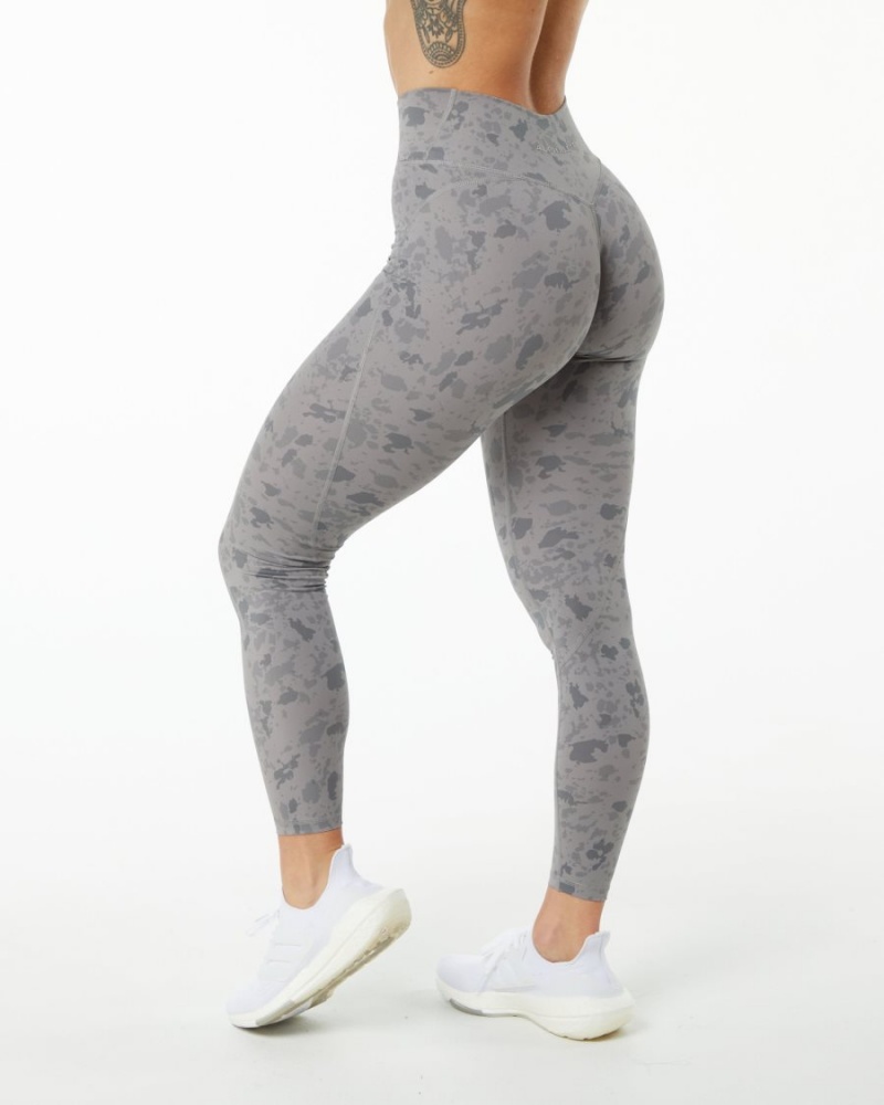 Leggins Alphalete Surface Power Legging Mujer Gris | UDWVFZ-962