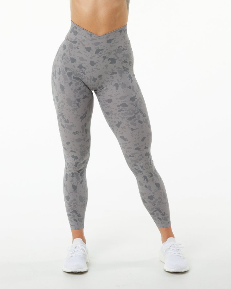 Leggins Alphalete Surface Power Legging Mujer Gris | UDWVFZ-962