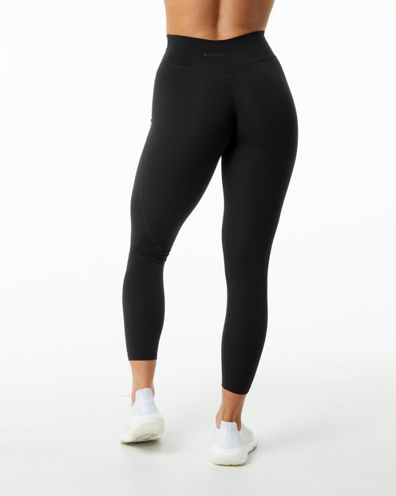 Leggins Alphalete Surface Power Legging Mujer Negras | FQVRGO-560