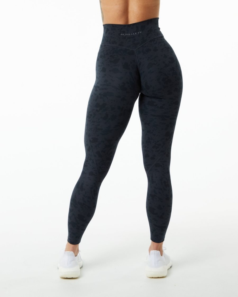 Leggins Alphalete Surface Power Legging Mujer Negras | MKUTAI-159