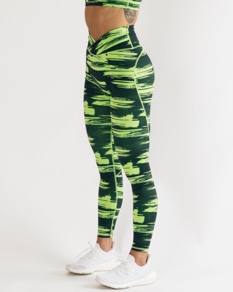 Leggins Alphalete Surface Power Legging Mujer Camuflaje | HYIBTE-203