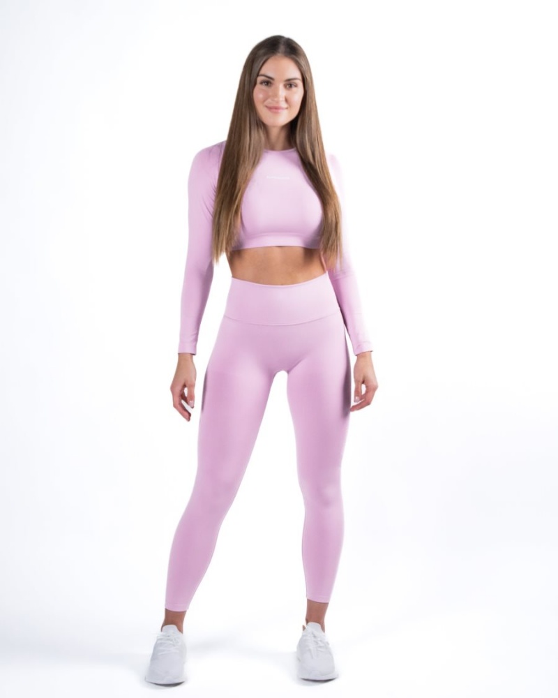 Manga Larga Alphalete Amplify LS Crop Mujer Bloom | BROZKP-674