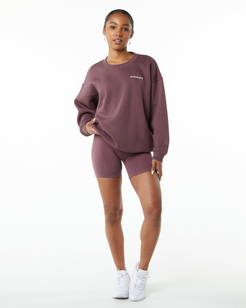 Manga Larga Alphalete Classic Crew Mujer Autumn | WVAHDK-906