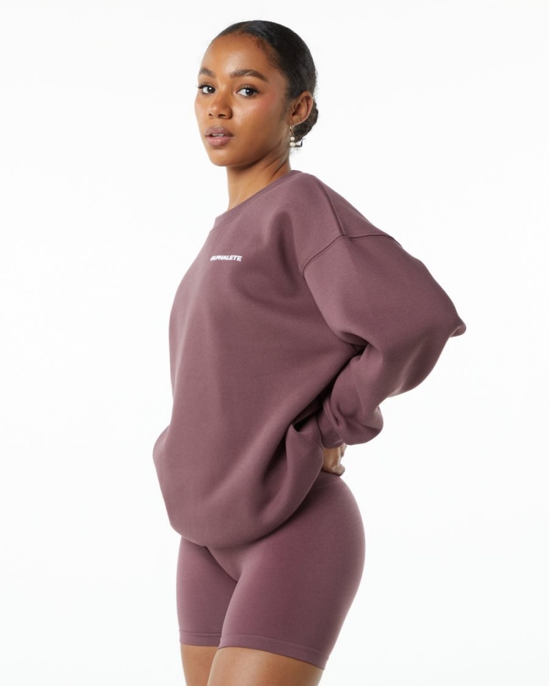 Manga Larga Alphalete Classic Crew Mujer Autumn | WVAHDK-906