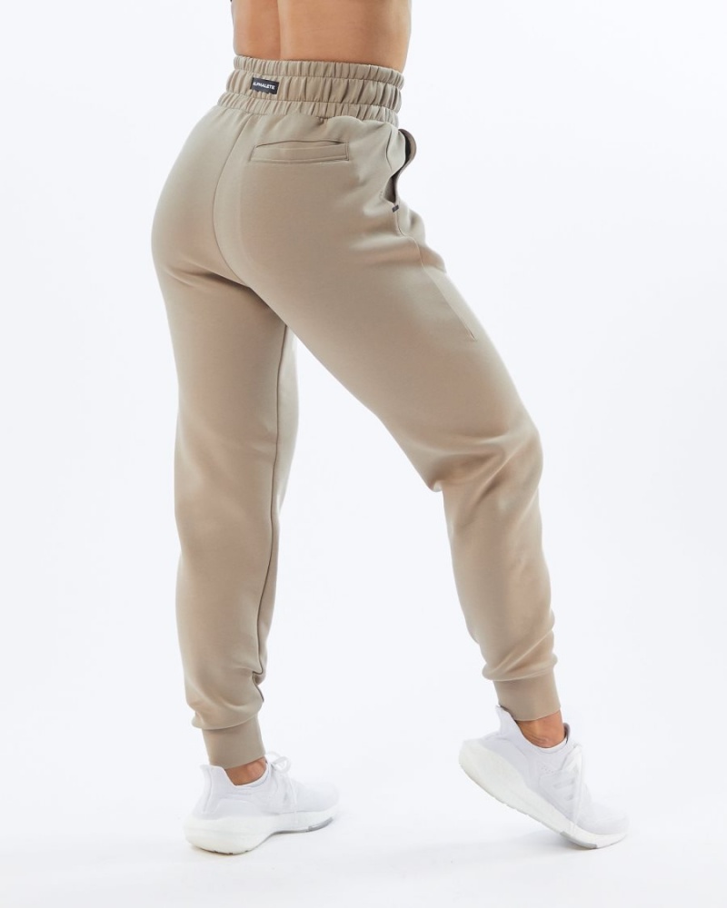 Pantalones Jogger Alphalete ELMTS Cuffed Jogger Mujer Tan | RCYGTH-284