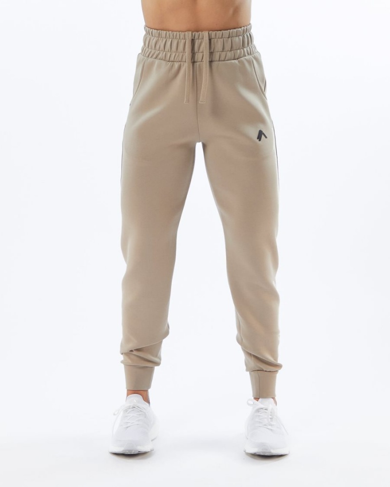 Pantalones Jogger Alphalete ELMTS Cuffed Jogger Mujer Tan | RCYGTH-284