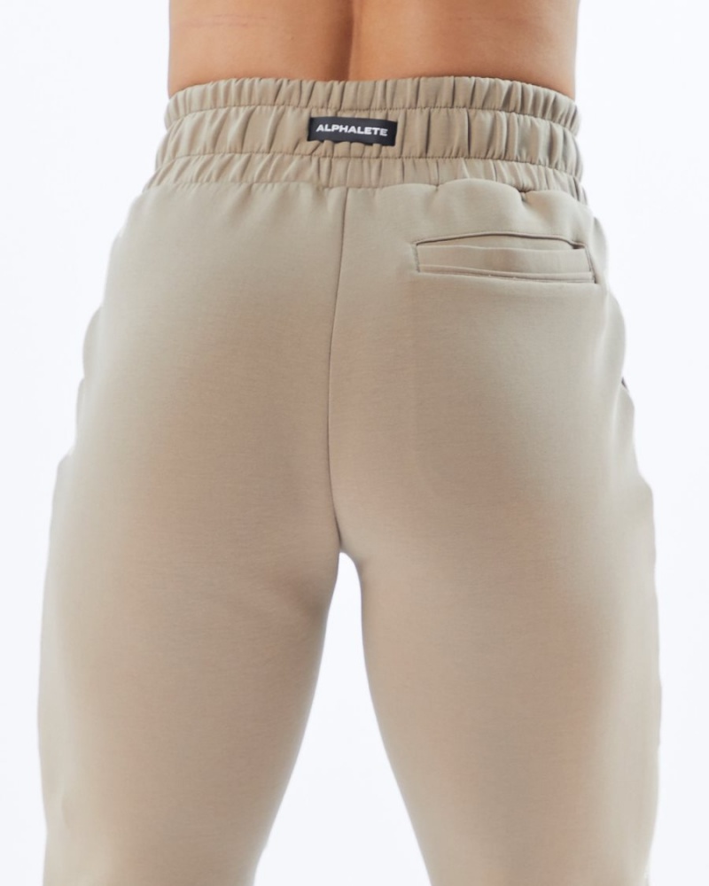 Pantalones Jogger Alphalete ELMTS Cuffed Jogger Mujer Tan | RCYGTH-284