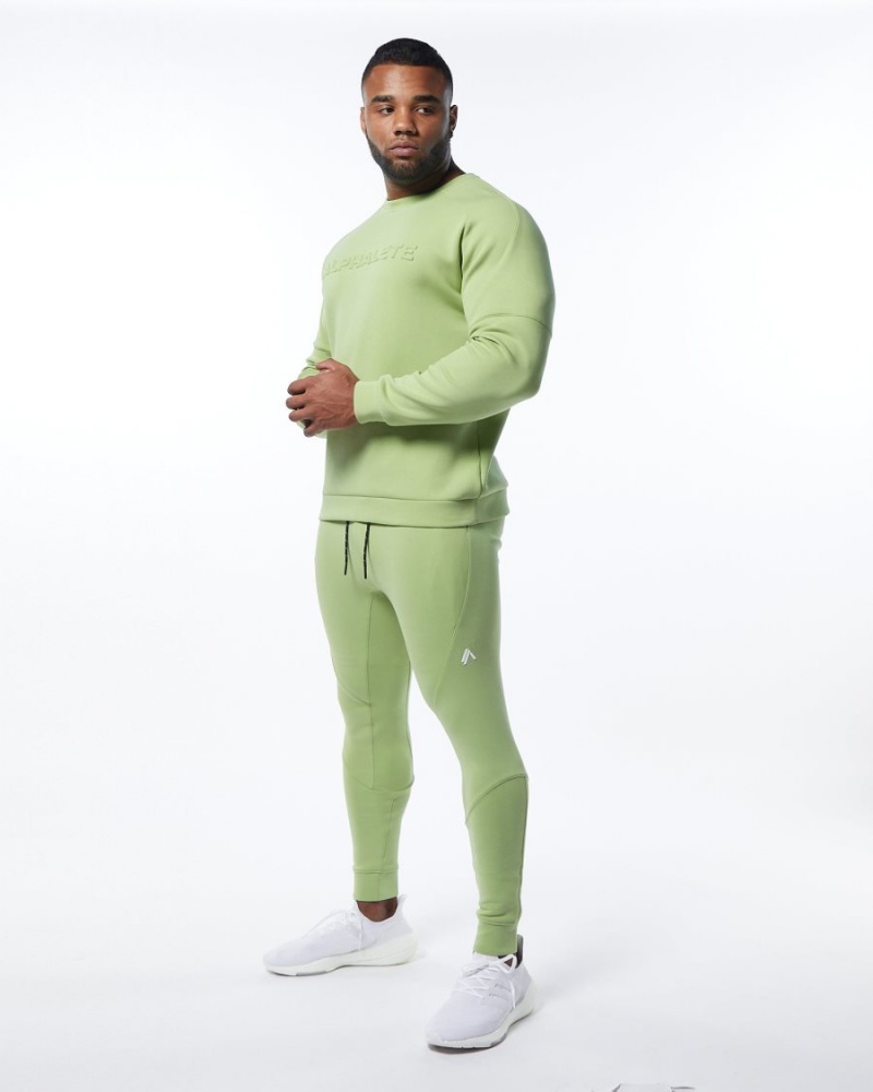 Pantalones Jogger Alphalete ELMTS Cuffed Jogger Hombre Verde Claro | DVNGIF-391