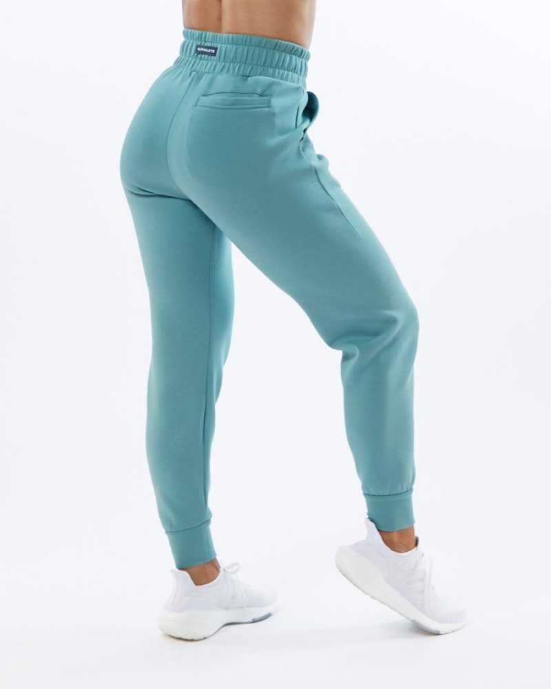 Pantalones Jogger Alphalete ELMTS Cuffed Jogger Mujer Teal | GRJBOL-728