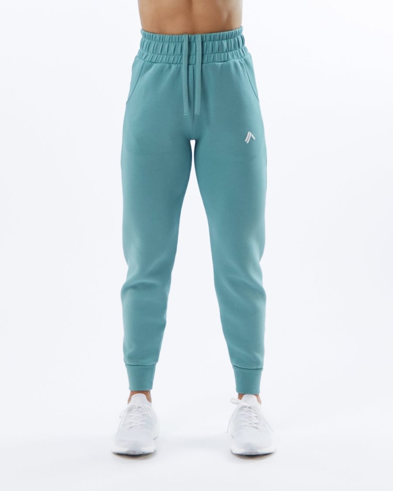 Pantalones Jogger Alphalete ELMTS Cuffed Jogger Mujer Teal | GRJBOL-728