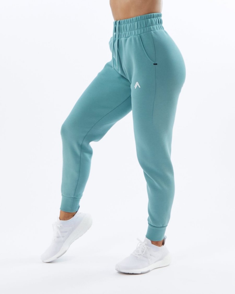 Pantalones Jogger Alphalete ELMTS Cuffed Jogger Mujer Teal | GRJBOL-728