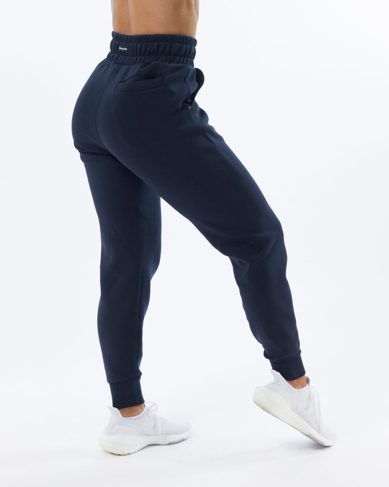 Pantalones Jogger Alphalete ELMTS Cuffed Jogger Mujer Azul Marino | PXZWEI-149