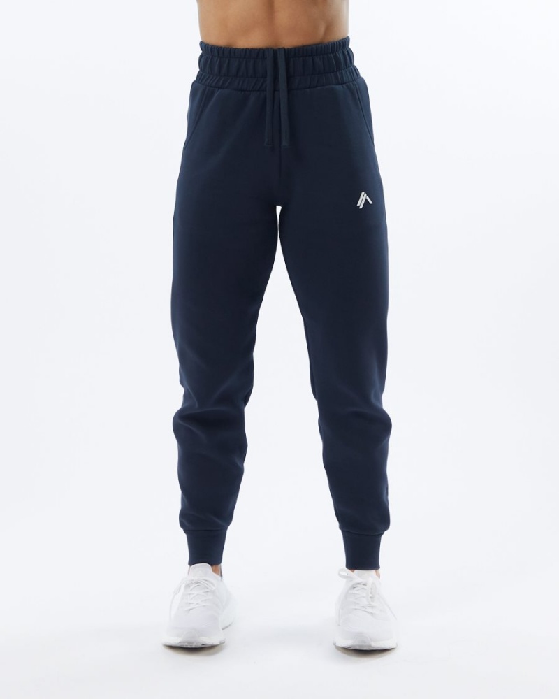 Pantalones Jogger Alphalete ELMTS Cuffed Jogger Mujer Azul Marino | PXZWEI-149