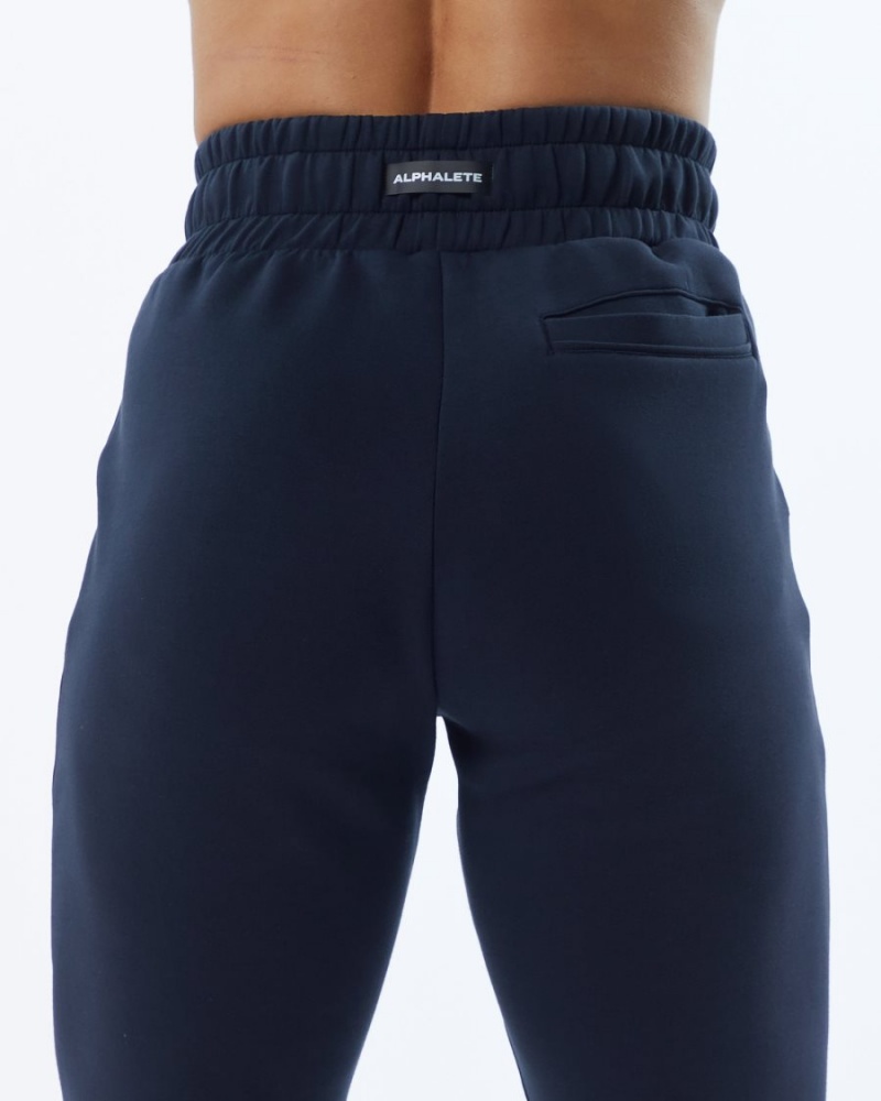 Pantalones Jogger Alphalete ELMTS Cuffed Jogger Mujer Azul Marino | PXZWEI-149