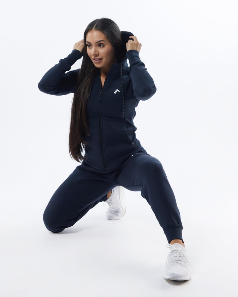 Pantalones Jogger Alphalete ELMTS Cuffed Jogger Mujer Azul Marino | PXZWEI-149