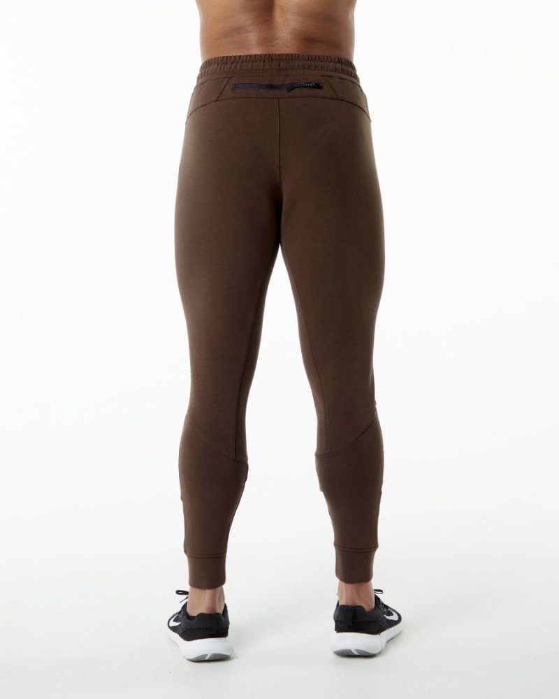 Pantalones Jogger Alphalete ELMTS Cuffed Jogger Hombre Marrones | PYSDVI-419