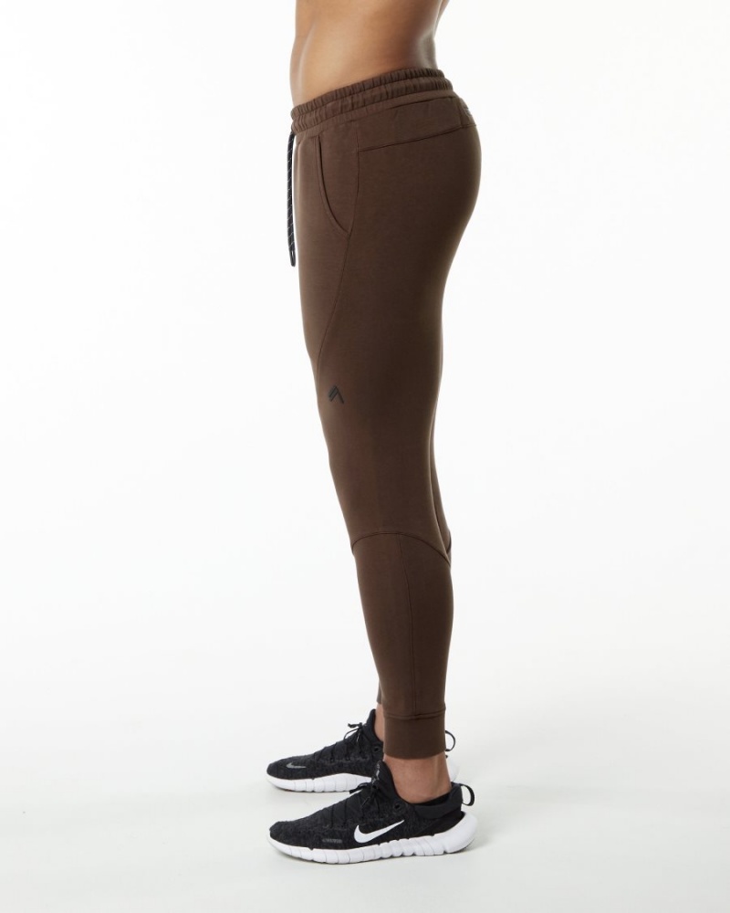 Pantalones Jogger Alphalete ELMTS Cuffed Jogger Hombre Marrones | PYSDVI-419