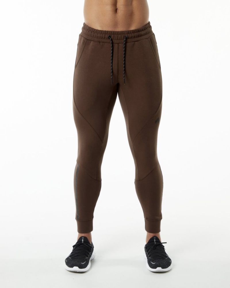 Pantalones Jogger Alphalete ELMTS Cuffed Jogger Hombre Marrones | PYSDVI-419