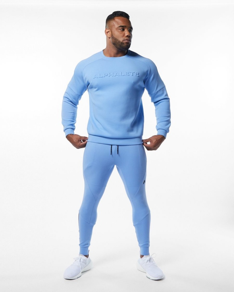 Pantalones Jogger Alphalete ELMTS Cuffed Jogger Hombre Azules Claro | GKWFDO-728