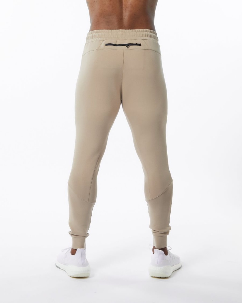 Pantalones Jogger Alphalete ELMTS Cuffed Jogger Hombre Tan | NYKZWO-758