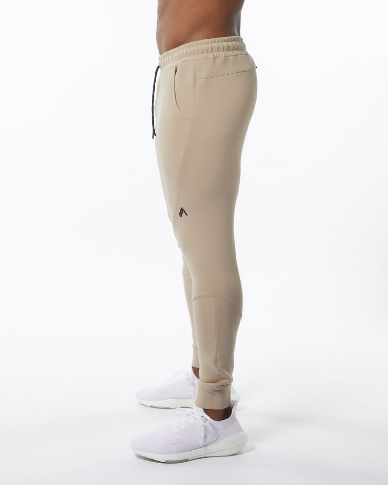 Pantalones Jogger Alphalete ELMTS Cuffed Jogger Hombre Tan | NYKZWO-758