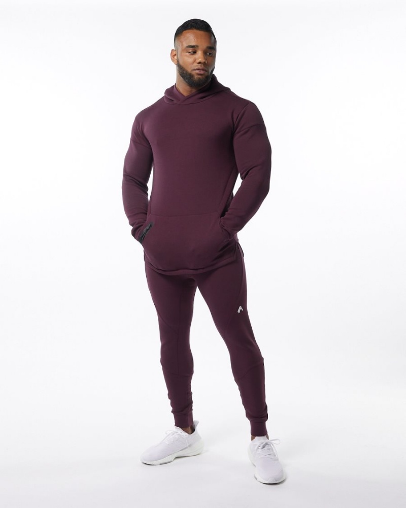 Pantalones Jogger Alphalete ELMTS Cuffed Jogger Hombre Merlot | UOGLDB-142