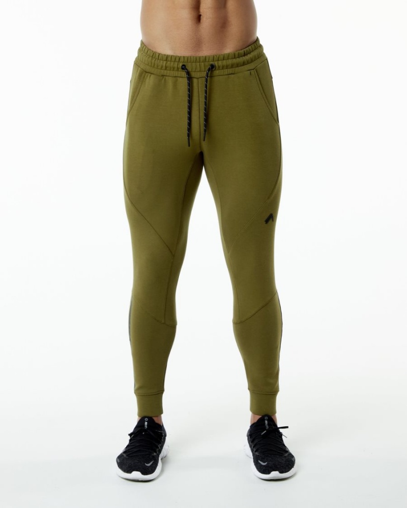 Pantalones Jogger Alphalete ELMTS Cuffed Jogger Hombre Moss | FZPCMO-451