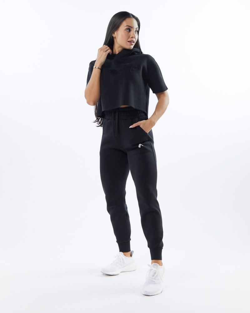 Pantalones Jogger Alphalete ELMTS Cuffed Jogger Mujer Negras | FKNAUJ-251