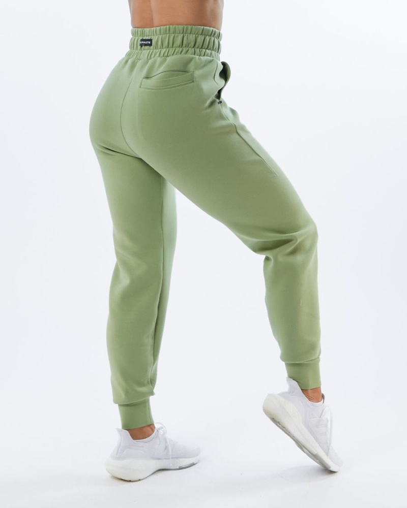 Pantalones Jogger Alphalete ELMTS Cuffed Jogger Mujer Verde Claro | EMQICF-672