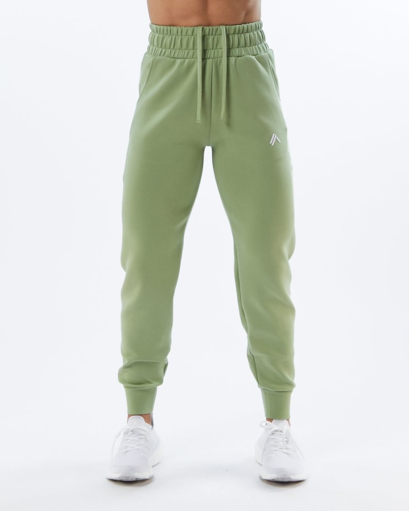 Pantalones Jogger Alphalete ELMTS Cuffed Jogger Mujer Verde Claro | EMQICF-672