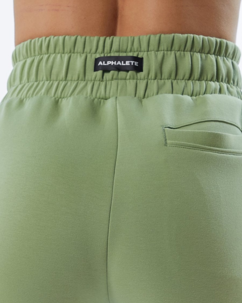 Pantalones Jogger Alphalete ELMTS Cuffed Jogger Mujer Verde Claro | EMQICF-672