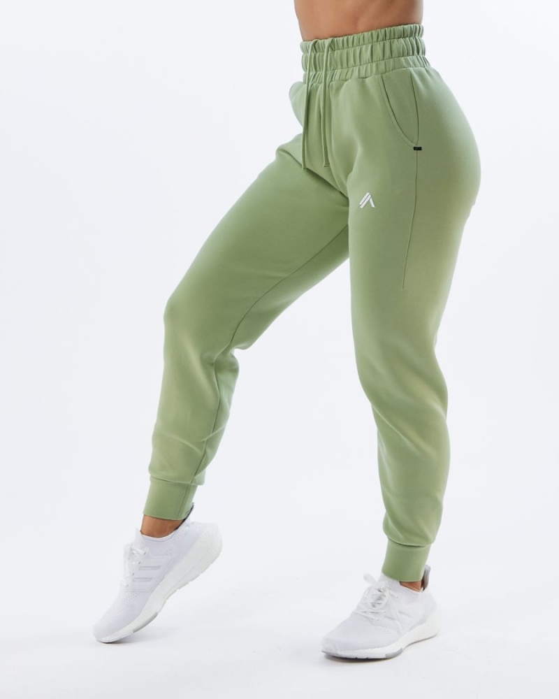 Pantalones Jogger Alphalete ELMTS Cuffed Jogger Mujer Verde Claro | EMQICF-672