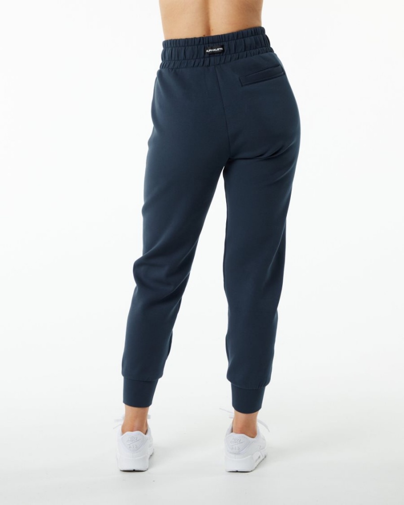 Pantalones Jogger Alphalete ELMTS Cuffed Jogger Mujer Azul Marino | DTXFEU-247