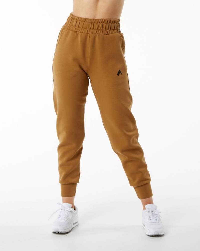 Pantalones Jogger Alphalete ELMTS Cuffed Jogger Mujer Almond | MILRYE-762