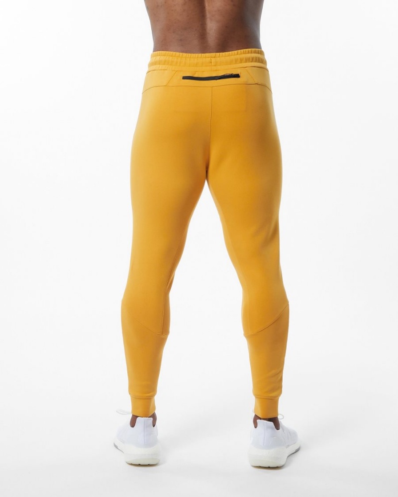 Pantalones Jogger Alphalete ELMTS Cuffed Jogger Hombre Amarillo | YXERIM-634