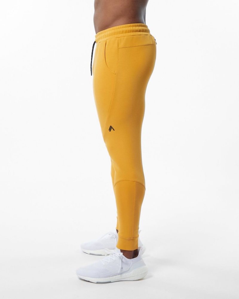 Pantalones Jogger Alphalete ELMTS Cuffed Jogger Hombre Amarillo | YXERIM-634