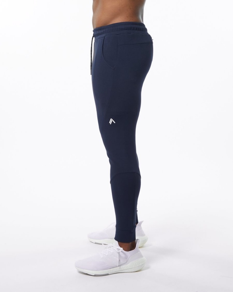 Pantalones Jogger Alphalete ELMTS Cuffed Jogger Hombre Azul Marino | MPGVSX-792