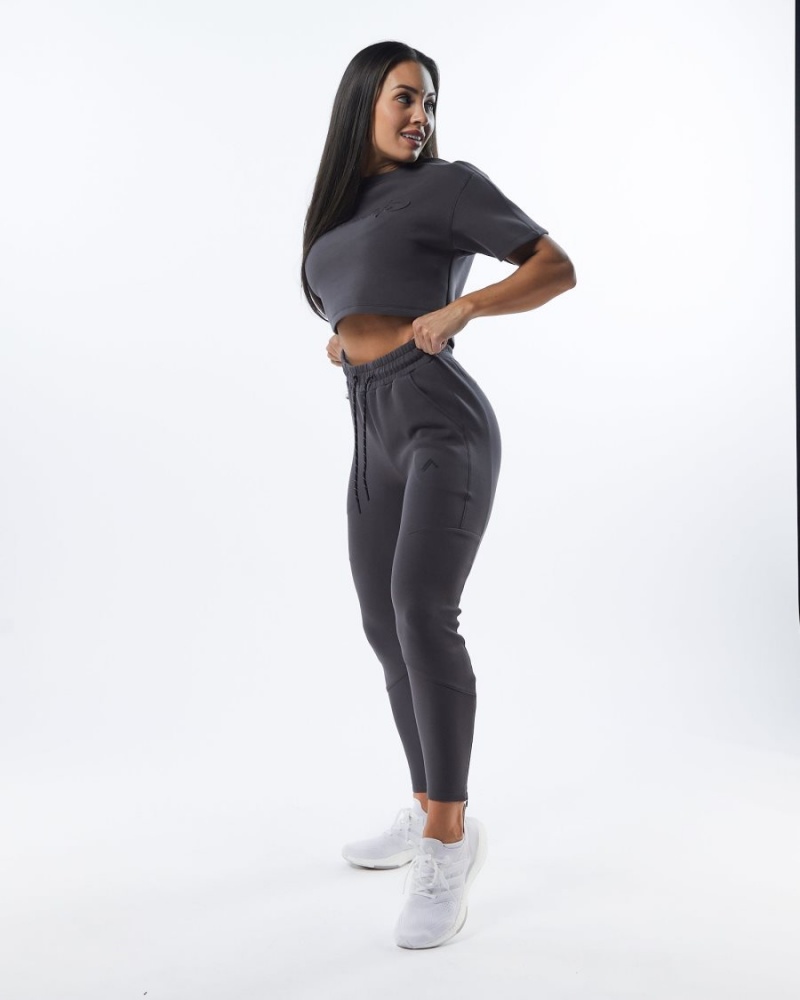 Pantalones Jogger Alphalete ELMTS Zip Jogger Mujer Charcoal | RACMKH-764