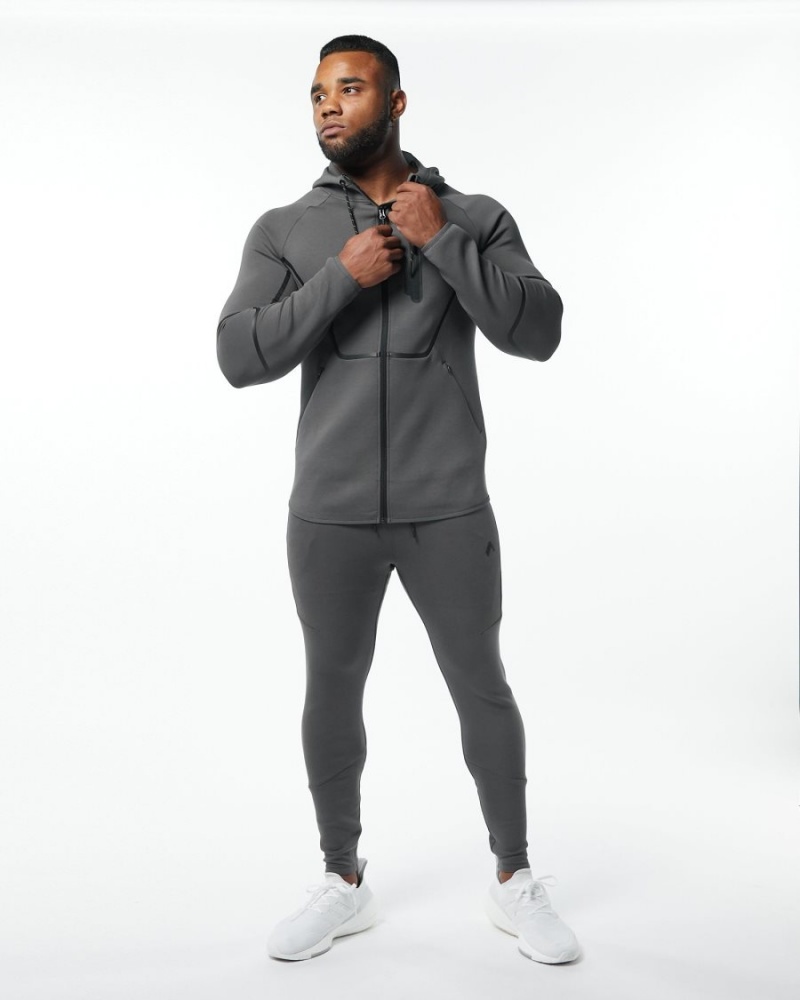 Pantalones Jogger Alphalete ELMTS Zip Jogger Hombre Charcoal | LXCQJT-273