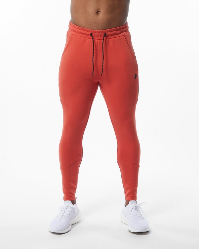 Pantalones Jogger Alphalete ELMTS Zip Jogger Hombre Naranjas | IXVLGJ-418