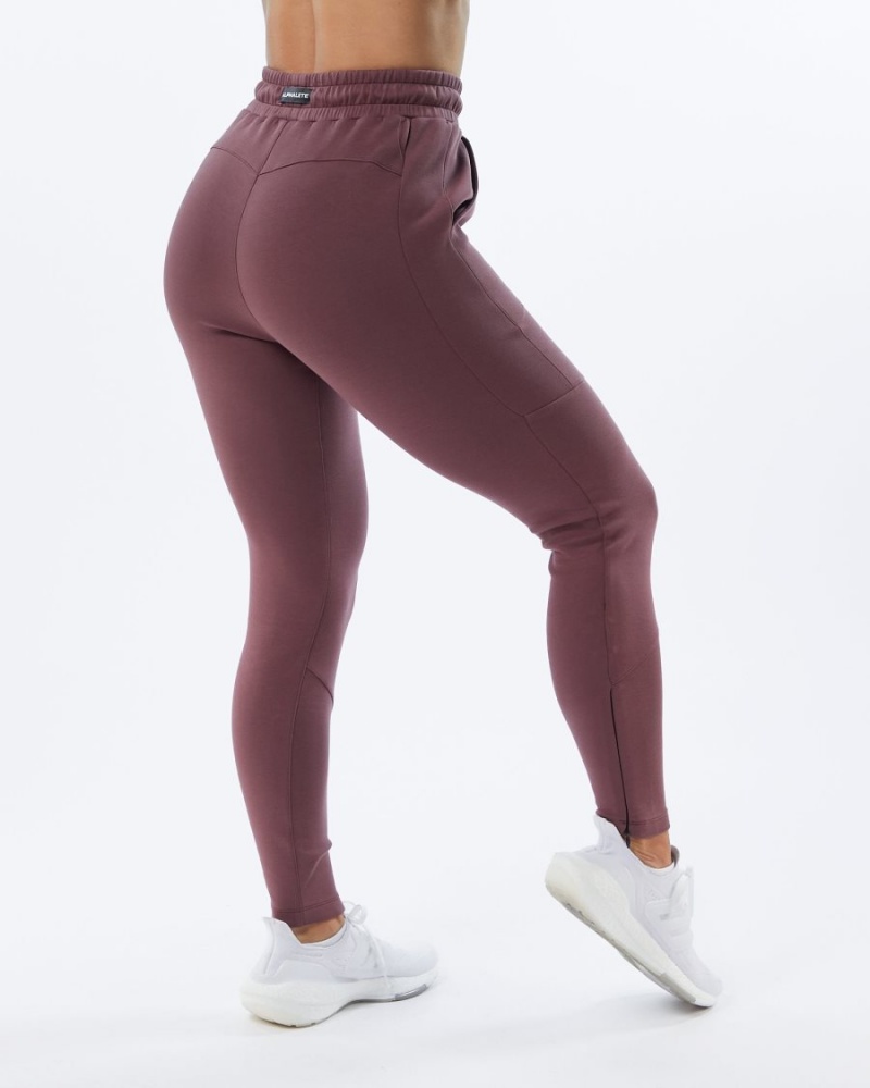 Pantalones Jogger Alphalete ELMTS Zip Jogger Mujer Mauve | XPUEVK-183