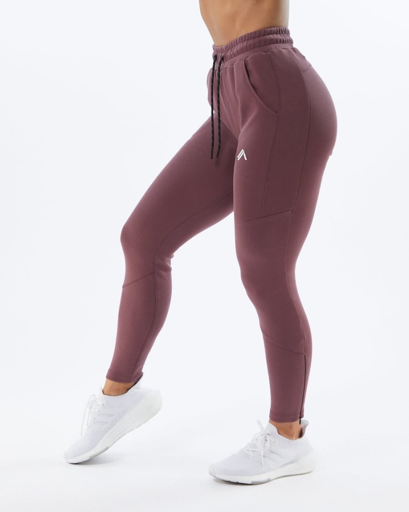 Pantalones Jogger Alphalete ELMTS Zip Jogger Mujer Mauve | XPUEVK-183