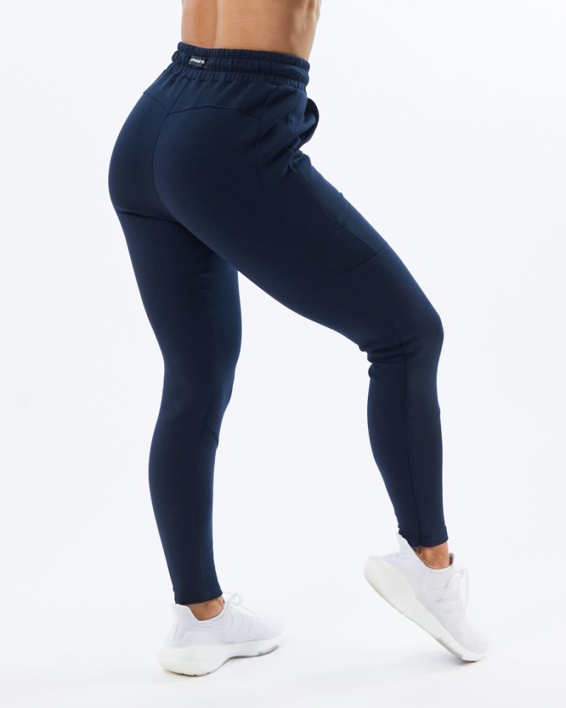 Pantalones Jogger Alphalete ELMTS Zip Jogger Mujer Azul Marino | VLTSMB-529