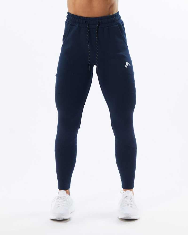 Pantalones Jogger Alphalete ELMTS Zip Jogger Mujer Azul Marino | VLTSMB-529