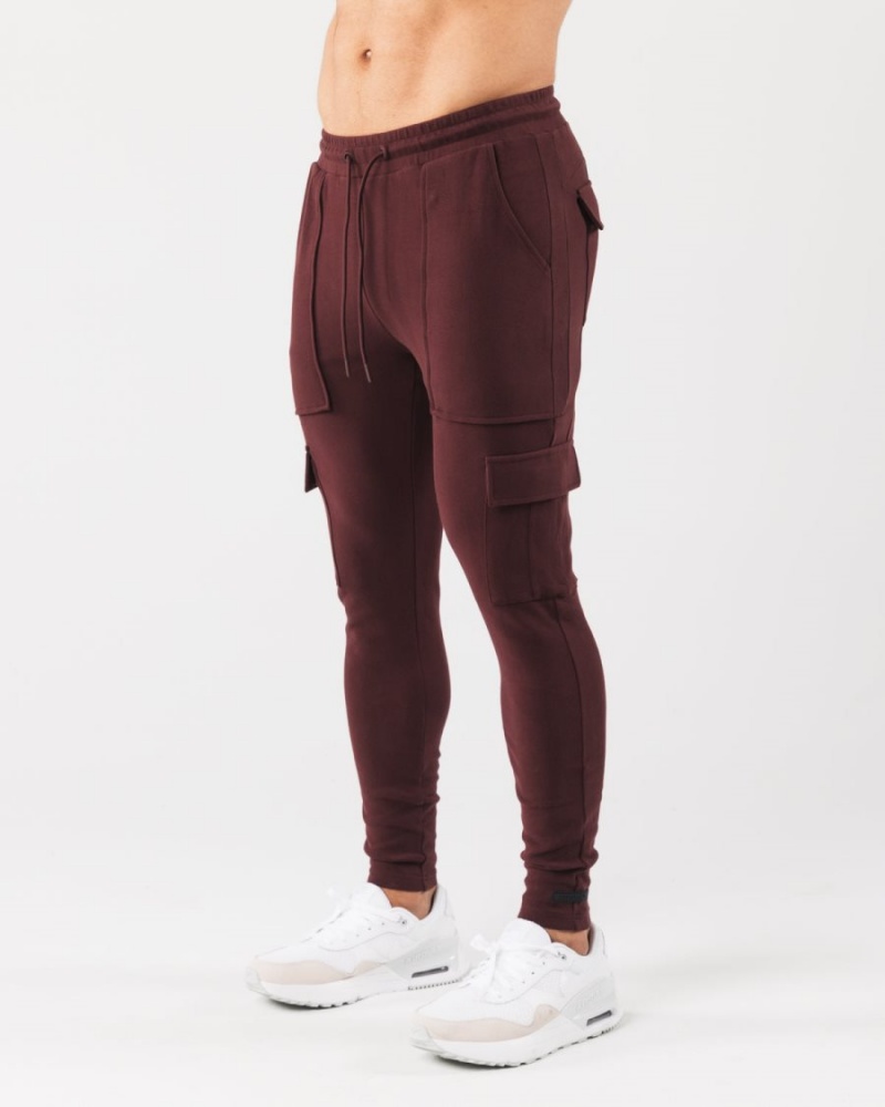 Pantalones Jogger Alphalete Identity Cargo Hombre Sangria | QVGPUM-962