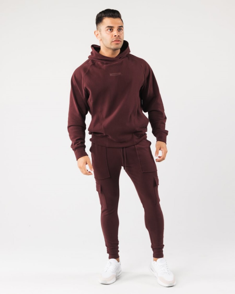 Pantalones Jogger Alphalete Identity Cargo Hombre Sangria | QVGPUM-962